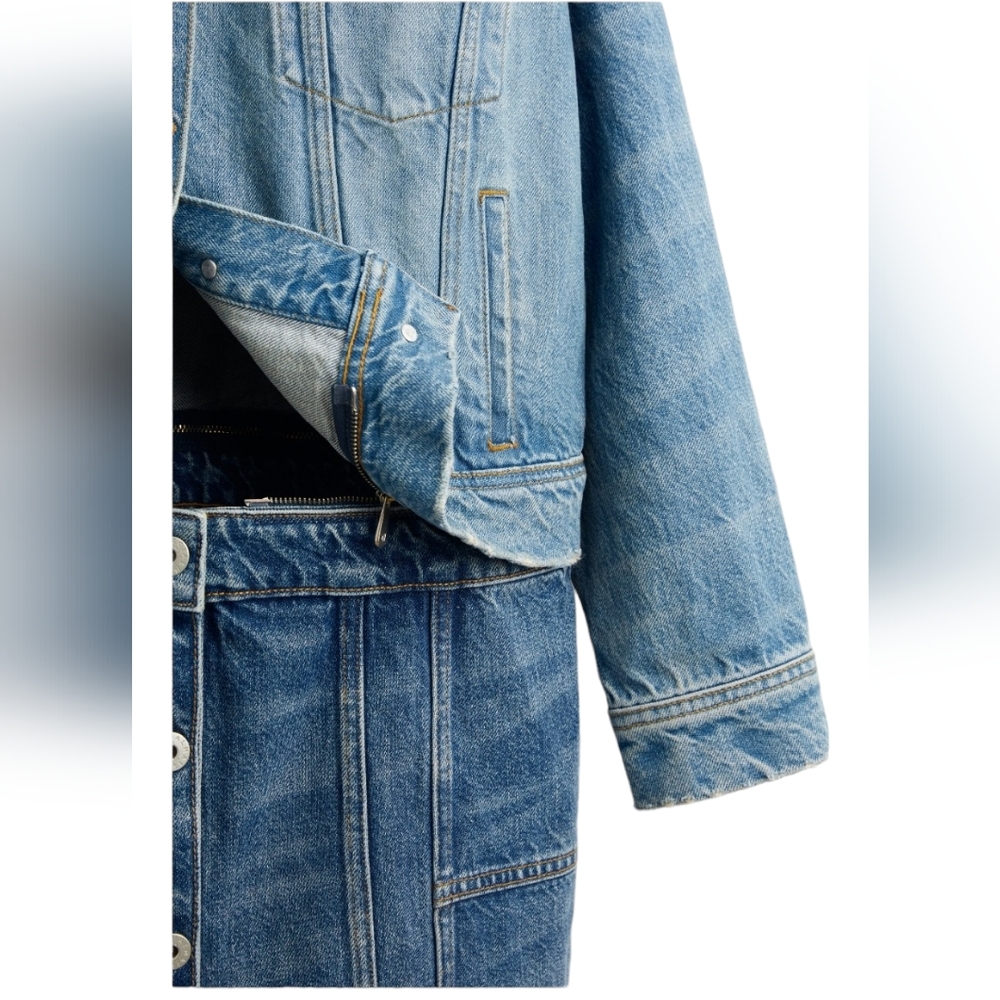 Zara X Maison Detachable Denim Dress Size XS-S - Picture 5 of 15